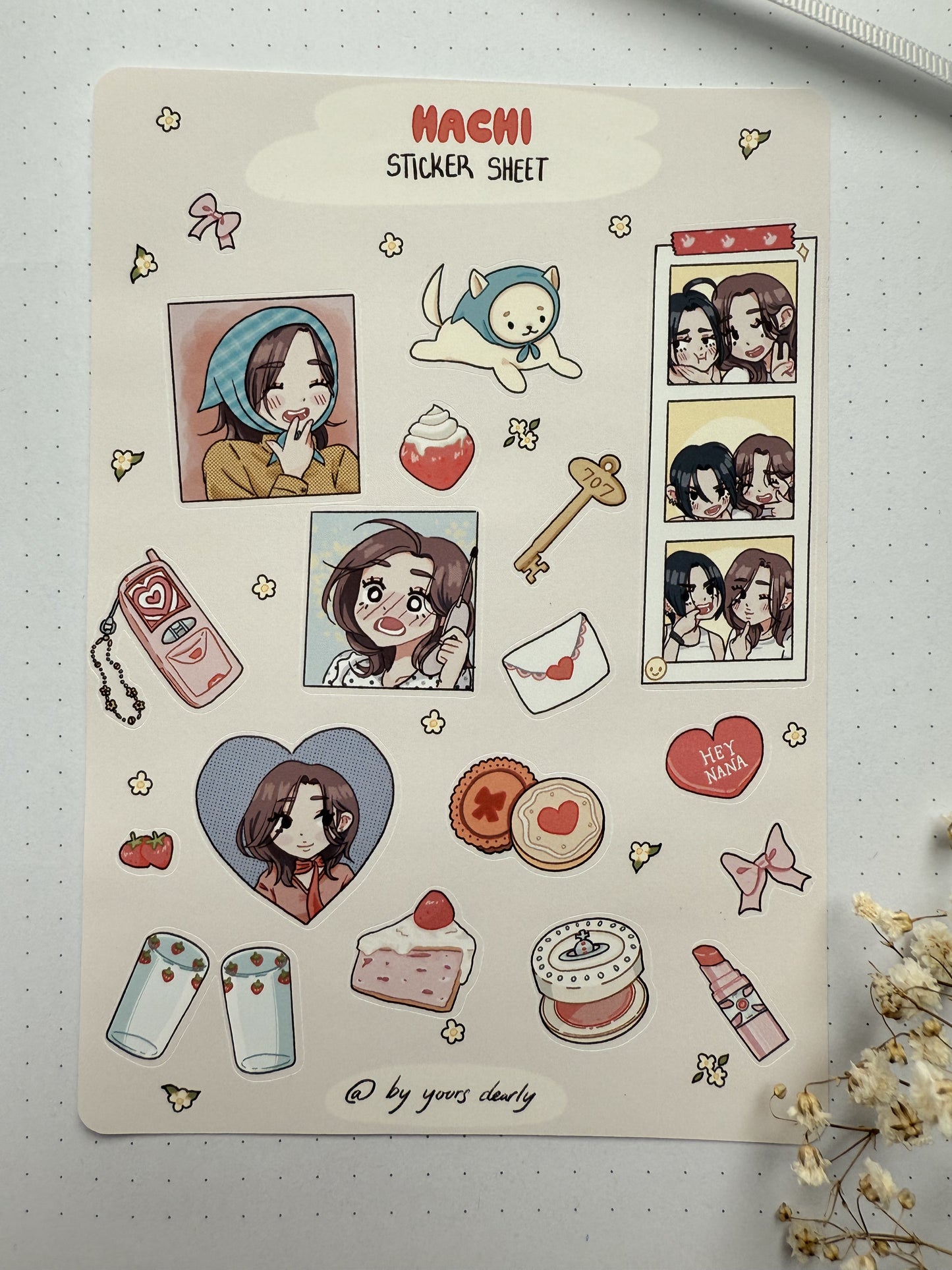 Hachi Nana Sticker Sheet