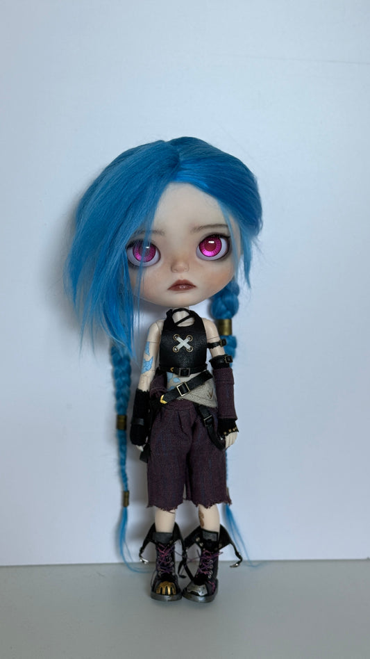 Jinx arcane customize blythe doll
