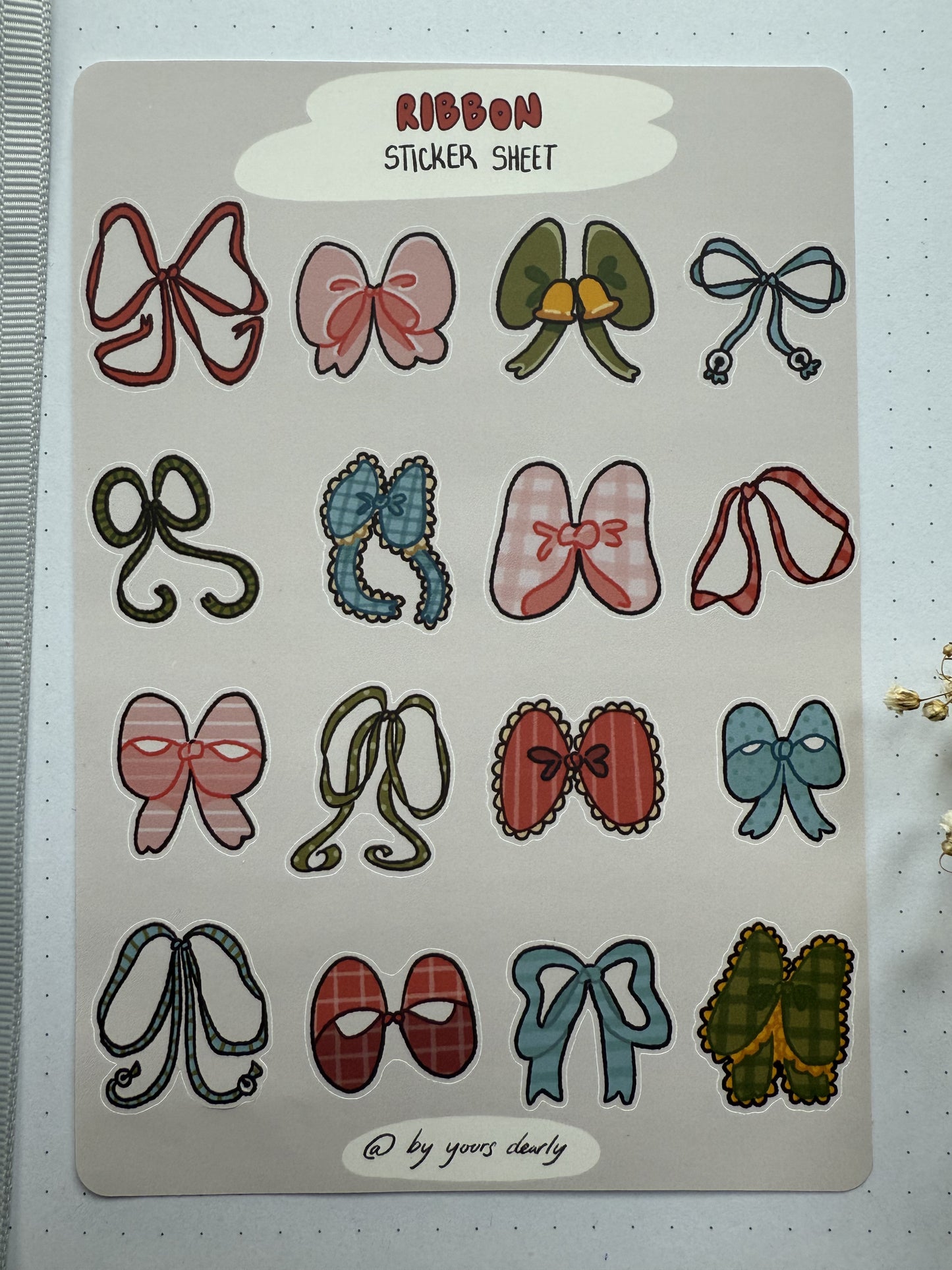 Ribbon Sticker Sheet